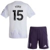 Camisola + Calções Manchester United Yoro 15 Criança Equipamento 2ª 2025-26